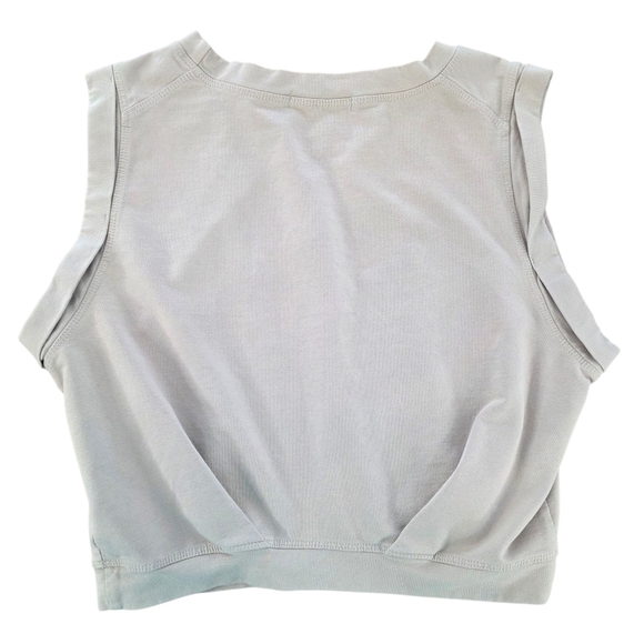 Arrive Guide Taupe Crop Muscle Tank Top - Size M Casual Basic Fall Layering - Picture 2 of 5